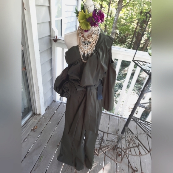 💚NEW!🤑2-piece CHIC 🔔bell pants set With a Long belt/sash 😍 ❤️ - Picture 7 of 17